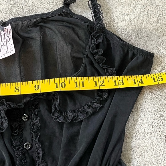 Victoria’s Secret Sexy Little Things Black Sheer Lace French Maid Negligee Med - Picture 10 of 11